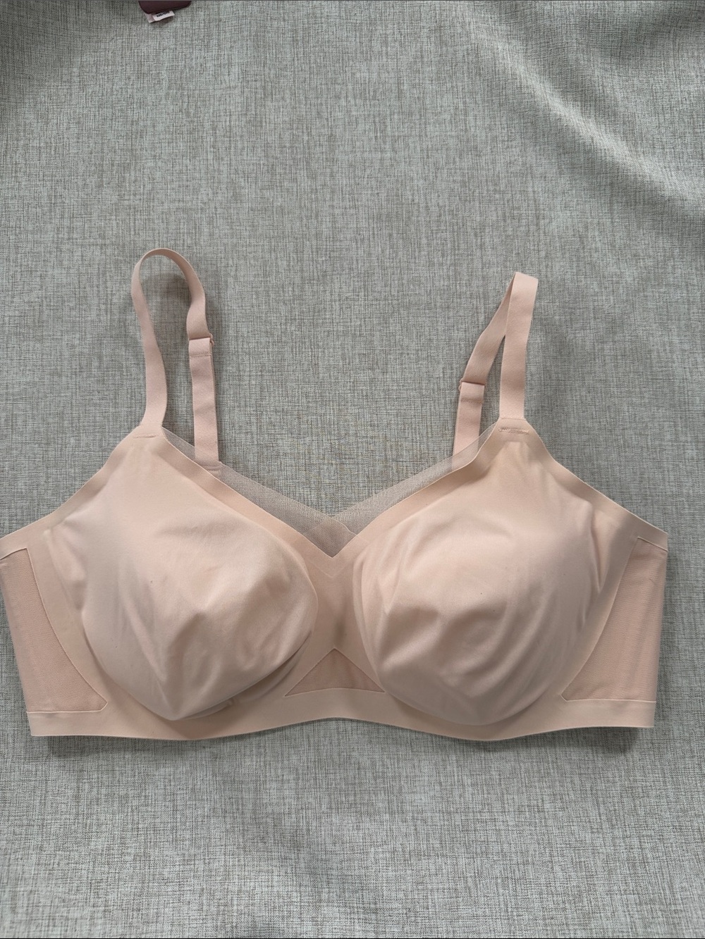 HoneyLove CrossOver Bra XL 38D/DD Sand Beige Nude Wireless Adjustable Straps